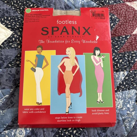 Spanx Footless Body Shaping Pantyhose Super Tummy Control Nude1 Plus Sz E New - Picture 1 of 4